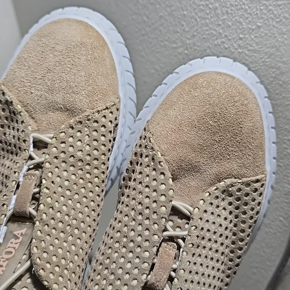 Andia Fora Libi suede chunky Sneakers contemporary comfortable casual chic look